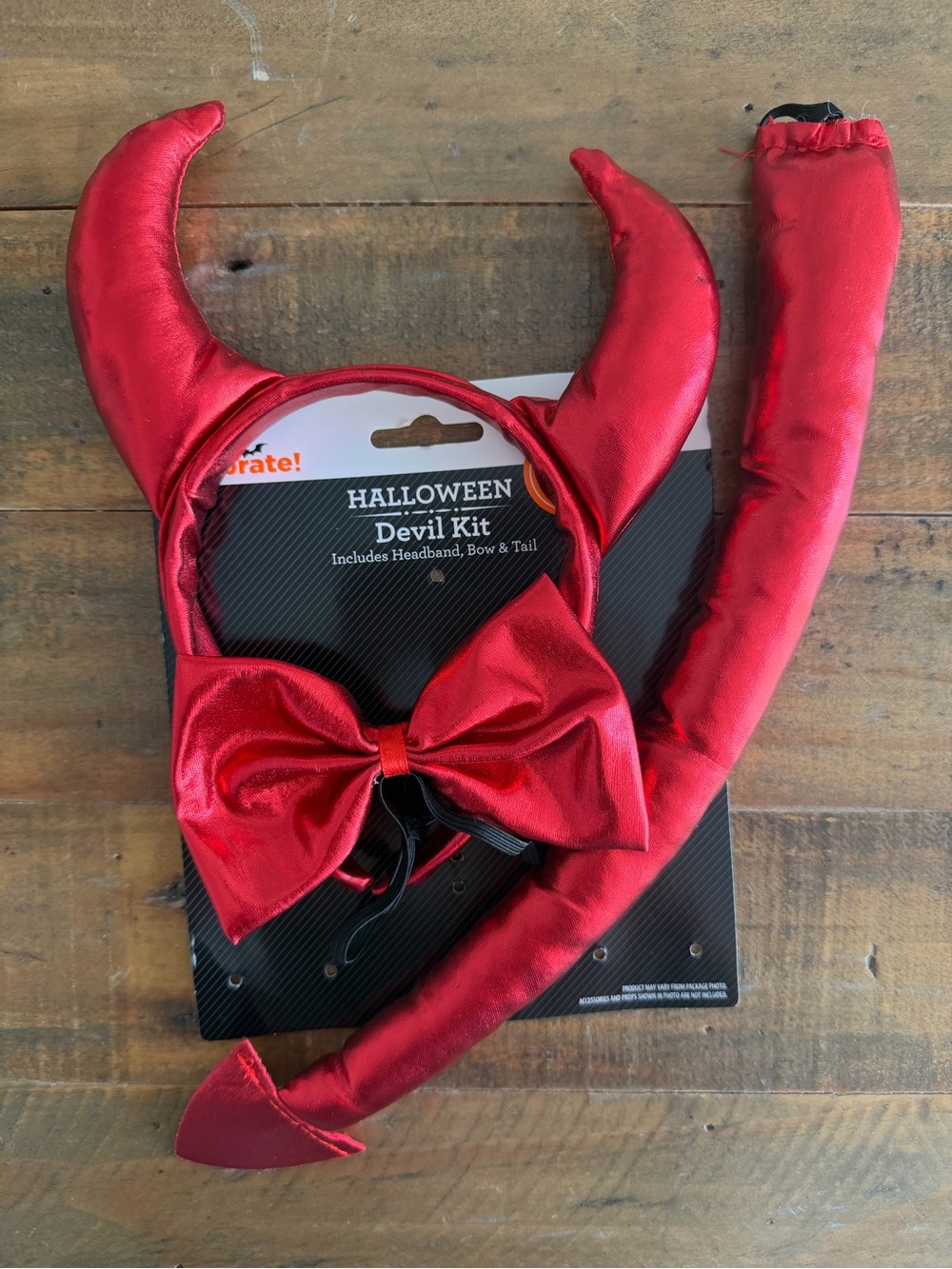 Red Devil Costume Kit for Kids - Headband, Bow Tie & Tail